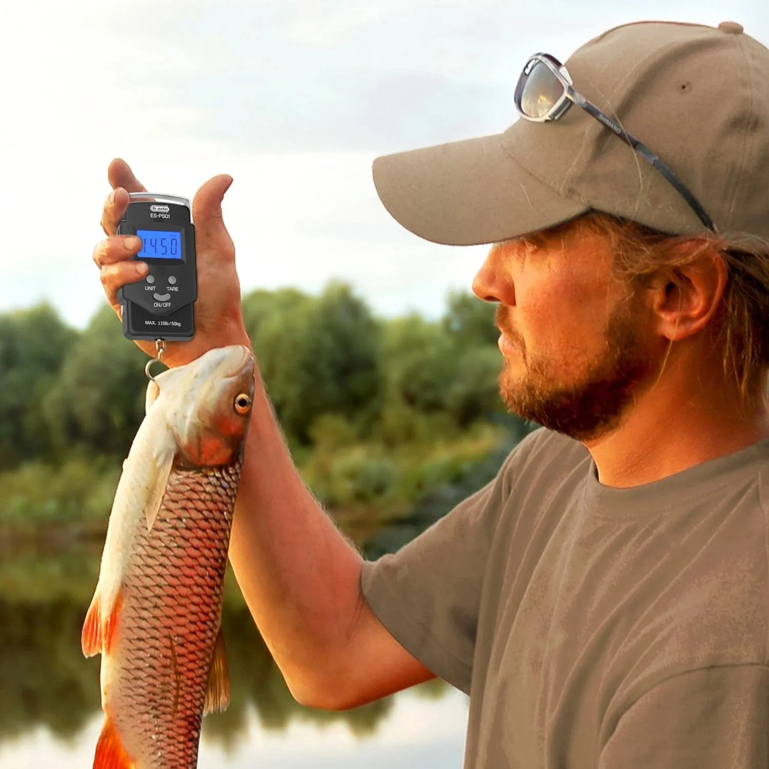 110lb/50kg Electronic Balance Digital Fishing Postal Hanging Hook Scale