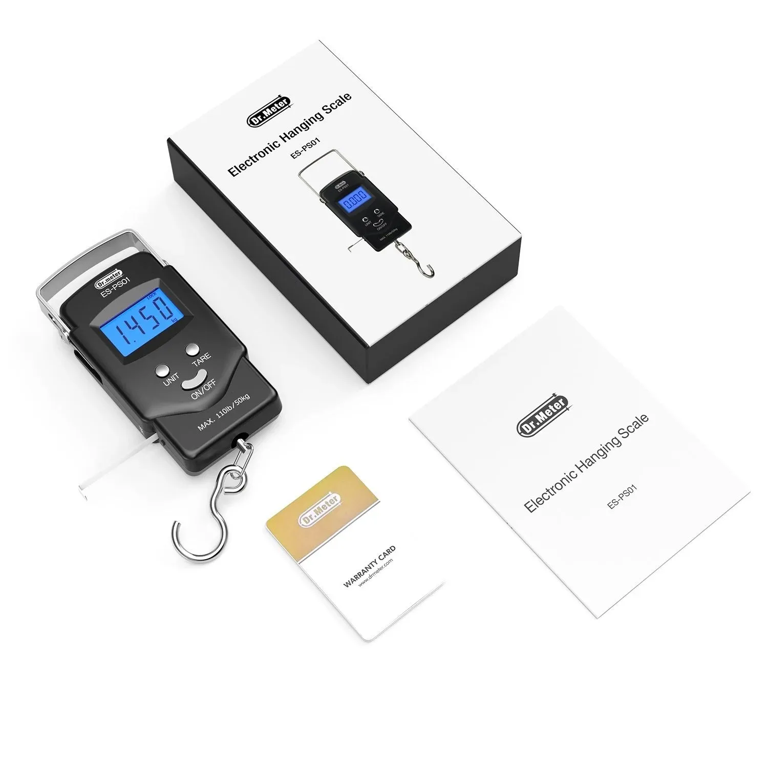 110lb/50kg Electronic Balance Digital Fishing Postal Hanging Hook Scale