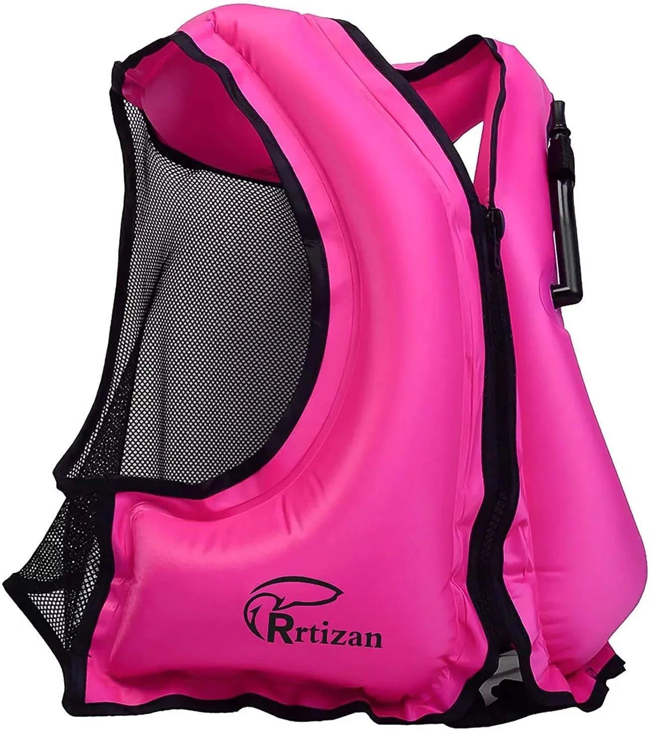 Adults Inflatable Swim Vest, Portable Snorkel Vest for Women, Buoyancy Aid Jackets, Pink, S/M