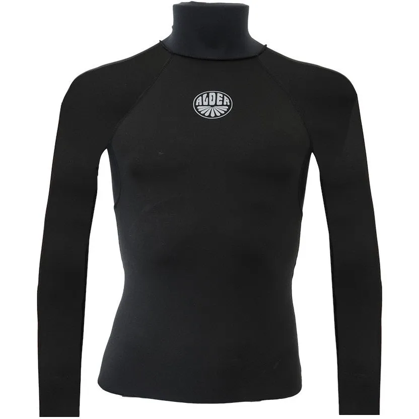 Alder Mens Spirit PolyPro Long Sleeve Rash Vest - Black