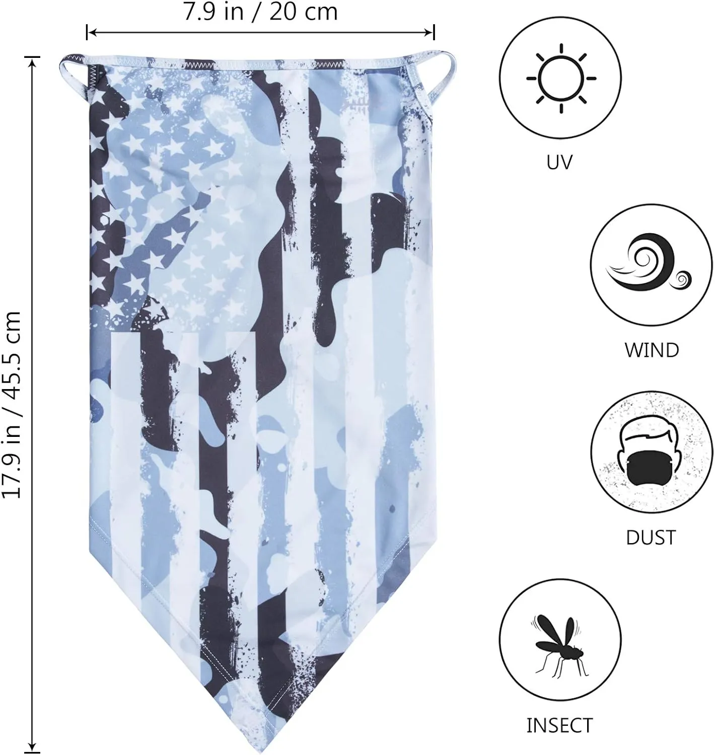 BASSDASH Neck Gaiter Mask UPF 50 Sun Protection for Men & Women, Fishing, Hiking, Outdoor