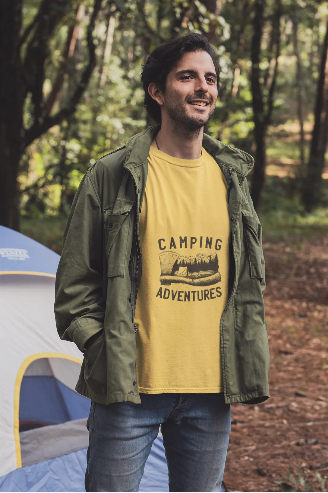 Camping Adventures Printed T-shirt for men