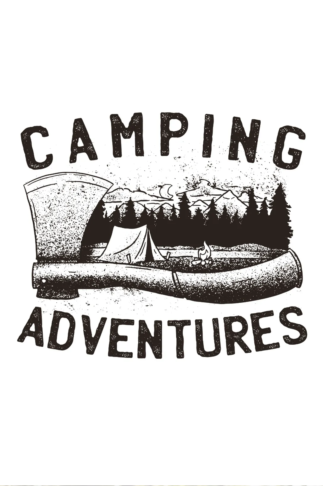 Camping Adventures Printed T-shirt for men