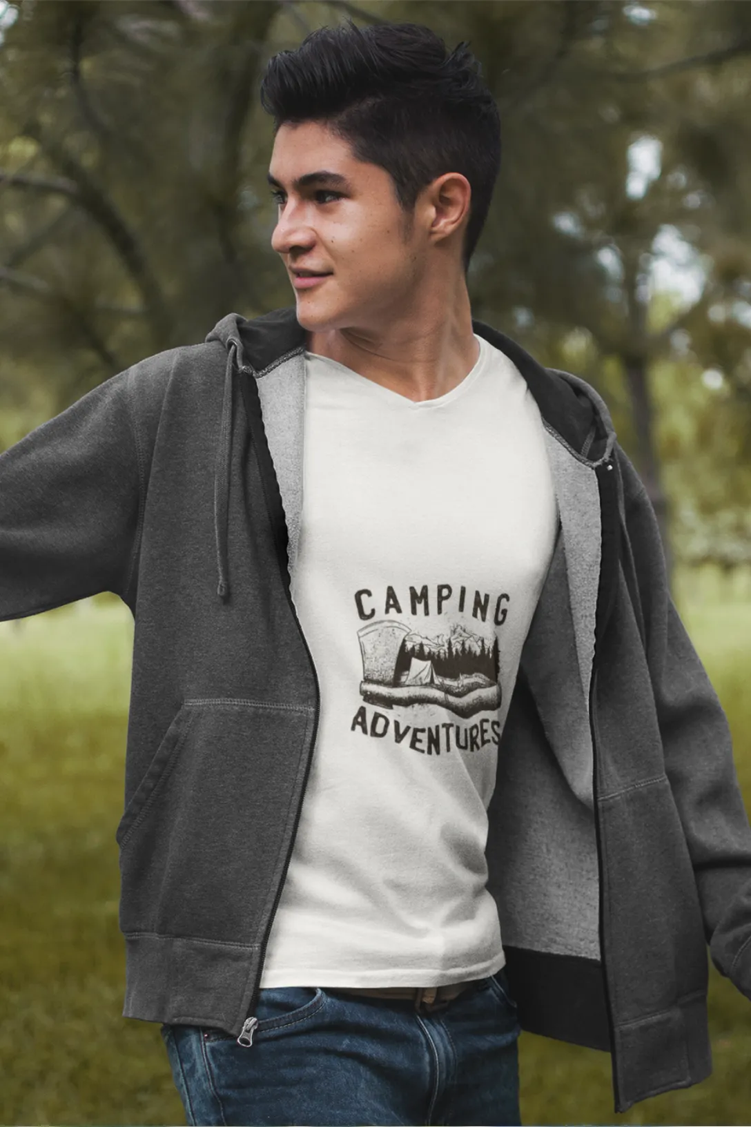 Camping Adventures Printed T-shirt for men