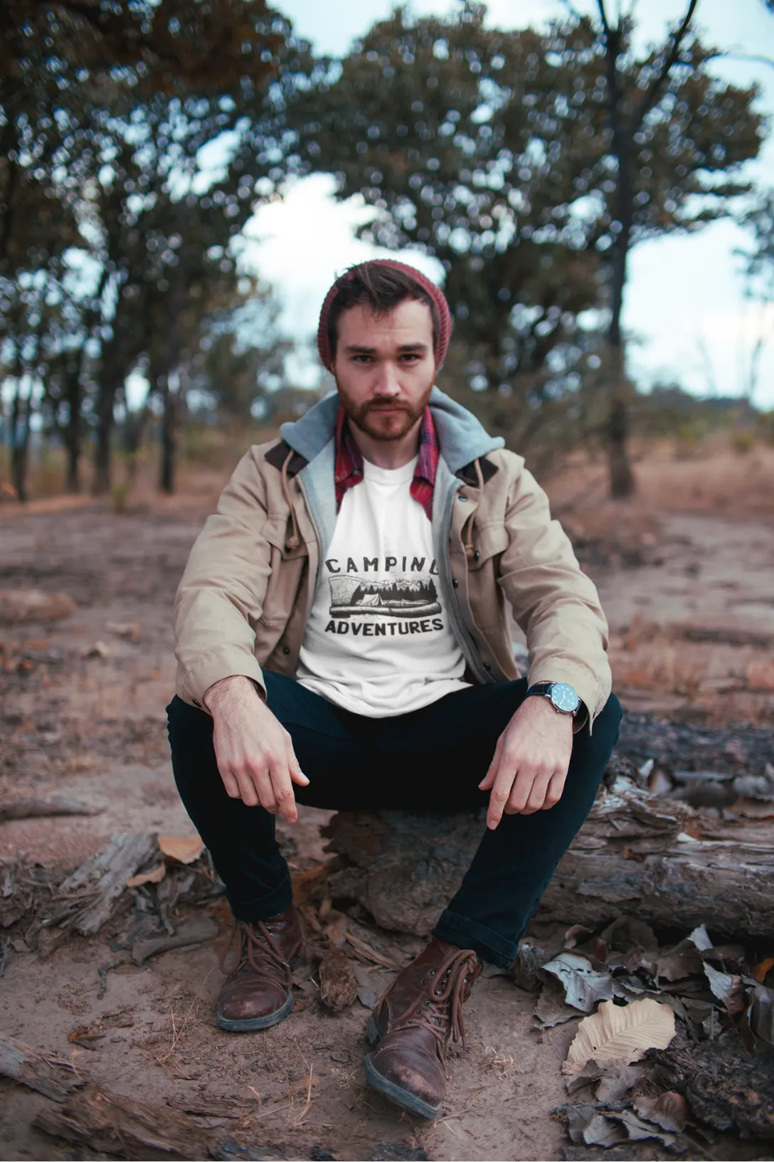 Camping Adventures Printed T-shirt for men