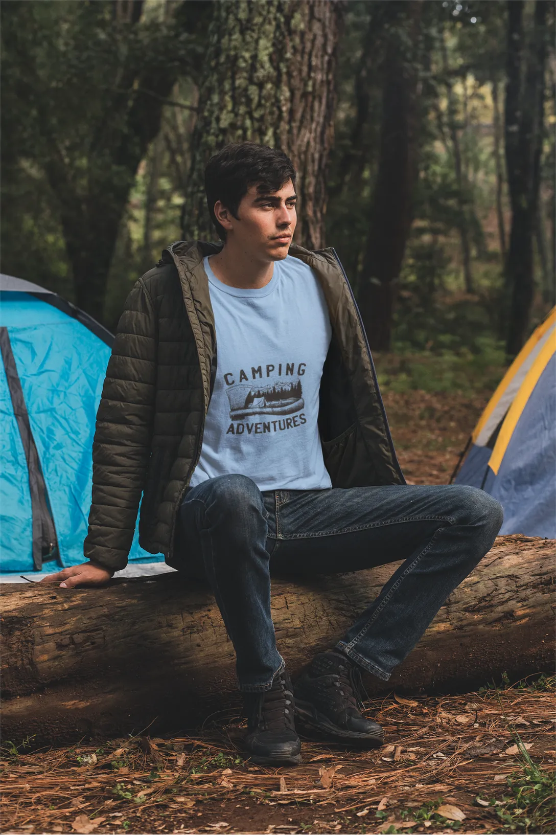 Camping Adventures Printed T-shirt for men