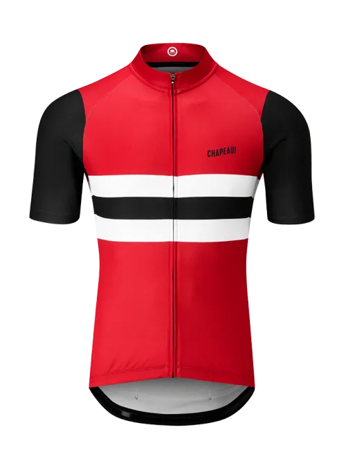 Chapeau! Tempo Block Stripe Jersey - Devon Red