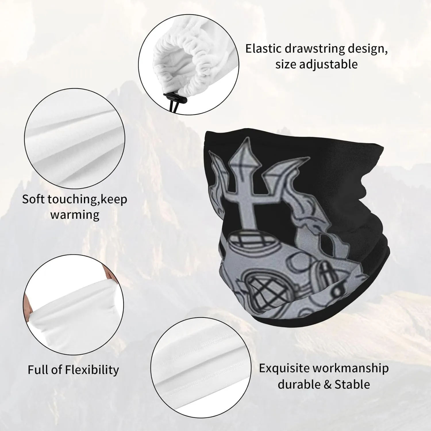 Civil Engineer Corps Bandana Face Mask Warmer Neck for Dust Wind Sun Protection