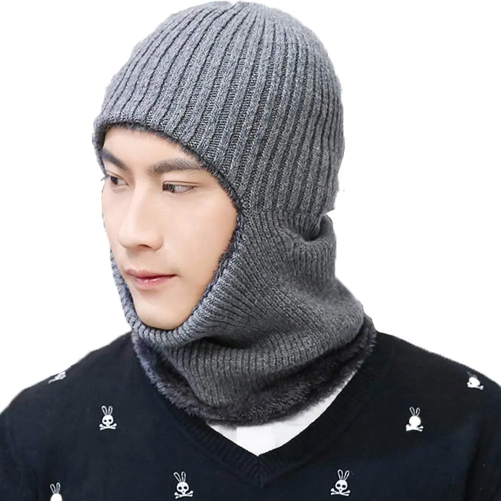 Cold Weather Knitted Balaclava Beanie Hat Full Face Ski Mask Winter Warm Windproof Face Mask for Men Women