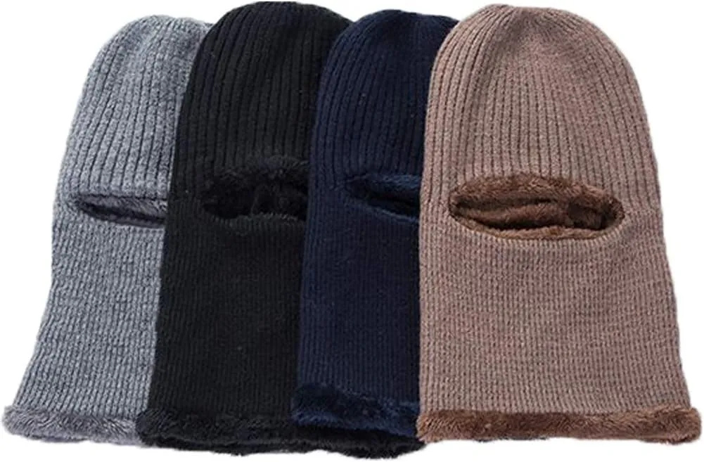 Cold Weather Knitted Balaclava Beanie Hat Full Face Ski Mask Winter Warm Windproof Face Mask for Men Women