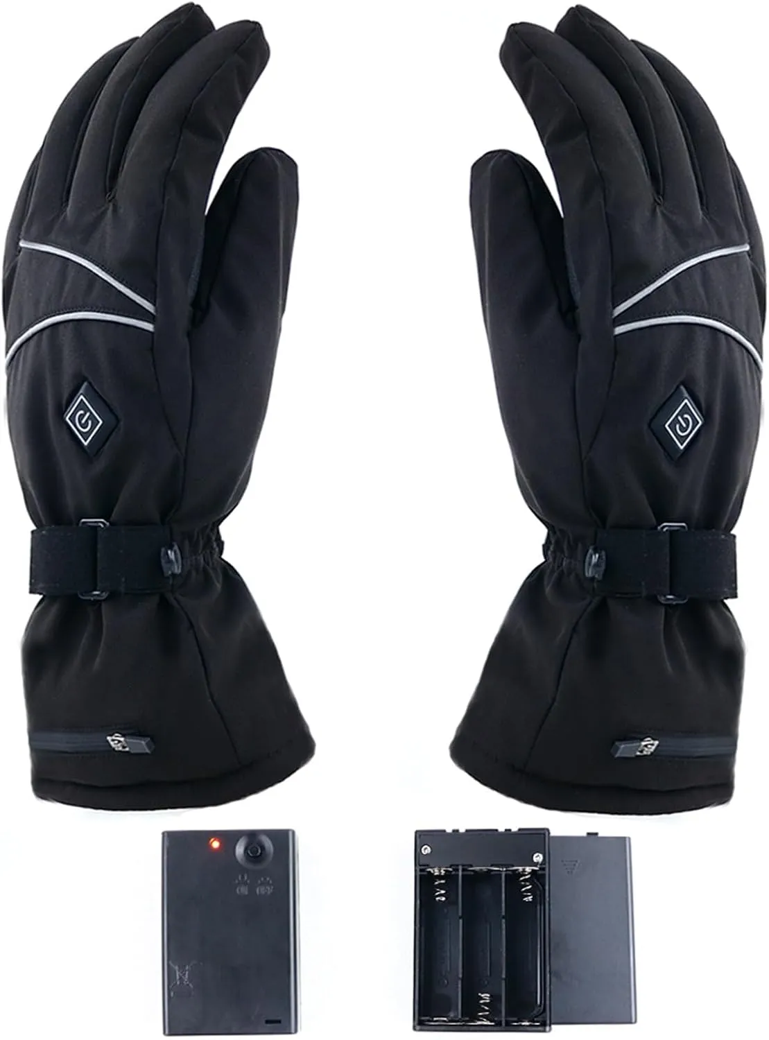 Electric Heated Gloves with Adjustable Temperature Settings,Conductive Fingers Gloves for Cycling Skiing Hiking