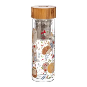 Forest Folk Glass Water Bottle with Infuser