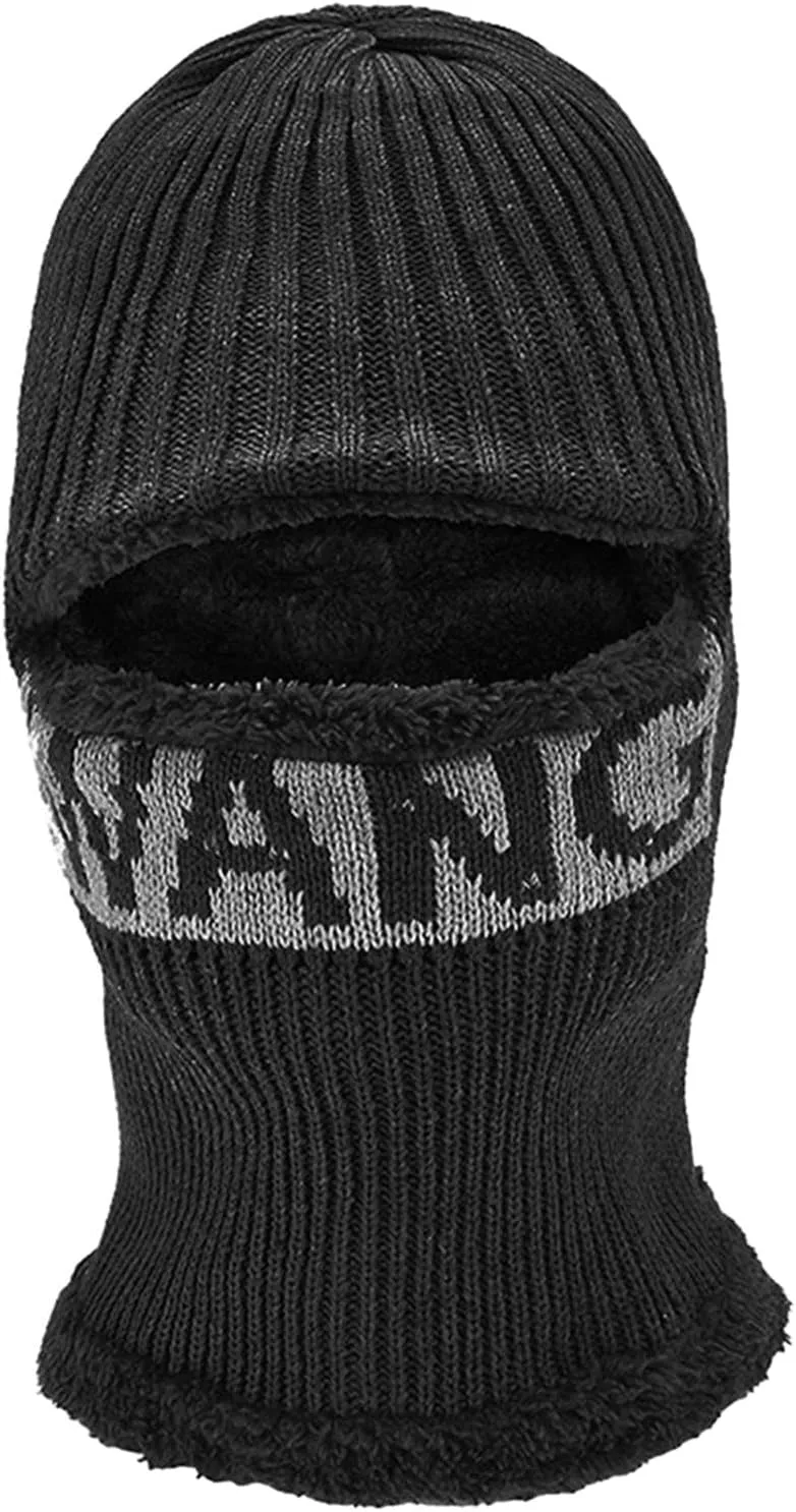 Men Knitted Balaclava Trendy Windproof Hood for Camping Climbing Skiing Skating