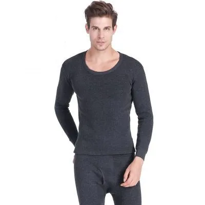 Men's Velvet Thick Round Neck Thermal Wear