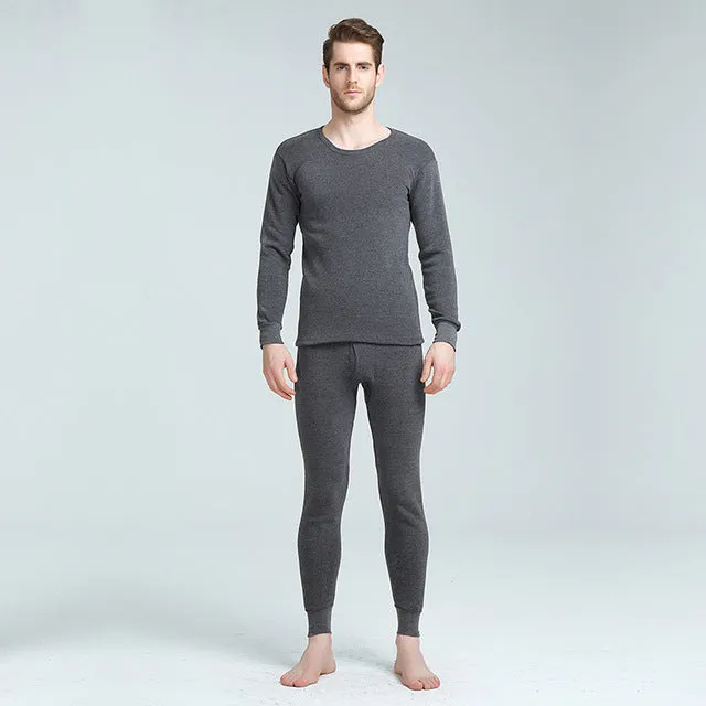 Men's Velvet Thick Round Neck Thermal Wear