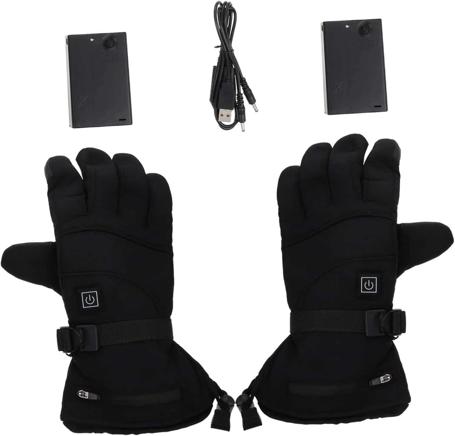 Milisten Electric Heated Touch Screen Gloves Men's Thermal Gloves for Winter Riding Driving Hiking