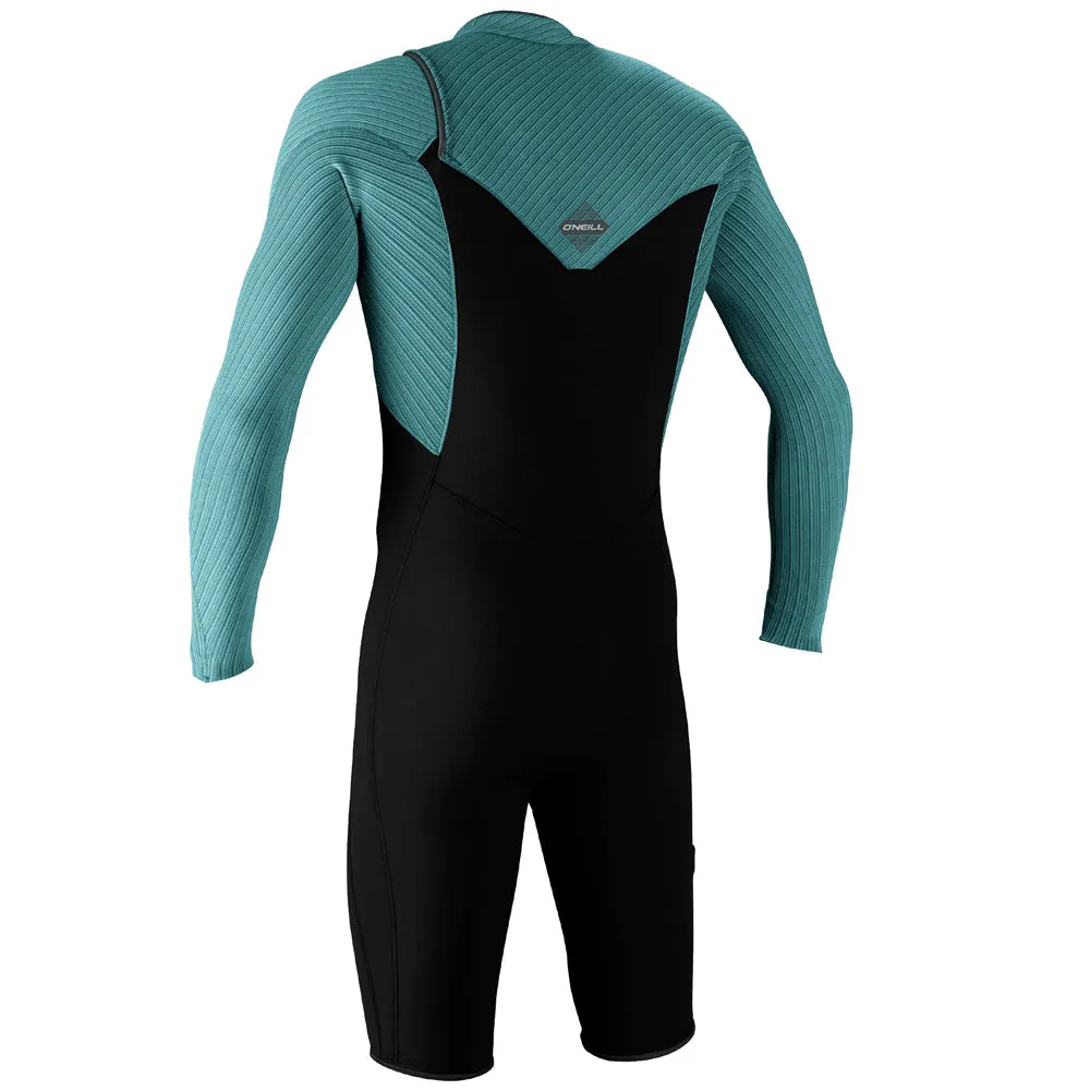 O'Neill Hyperfreak 2mm CZ Long Sleeve Shortie  - Black/Tide Pool
