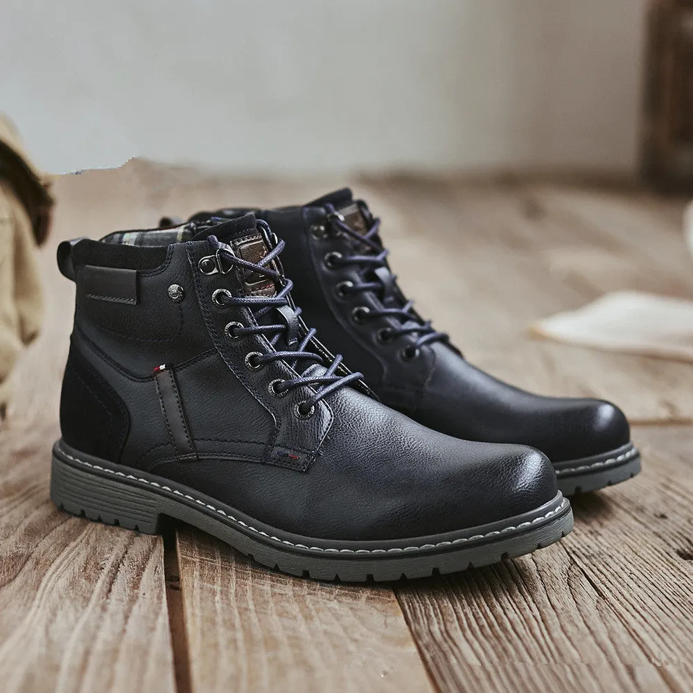Short plush warm snow boots