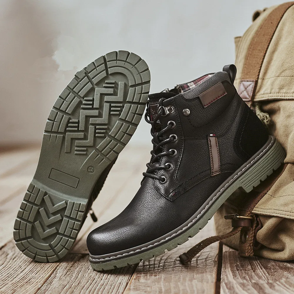 Short plush warm snow boots