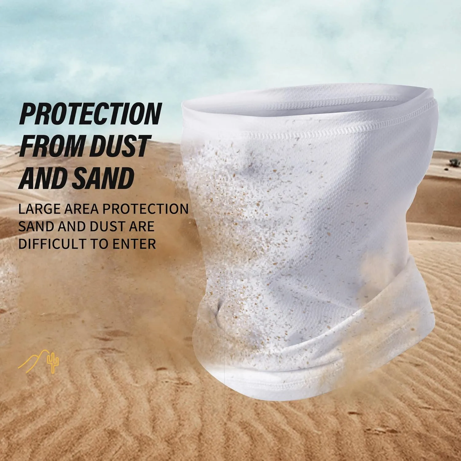 Sun Dust Protection Neck Gaiter Breathable Elastic Face Scarf Mask for Hot Summer Cycling Hiking Fishing