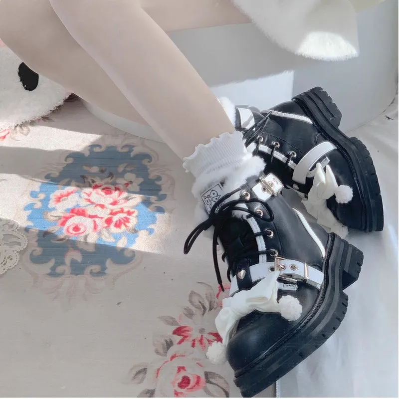 Sweet Lolita Style Plush Winter Snow Boots