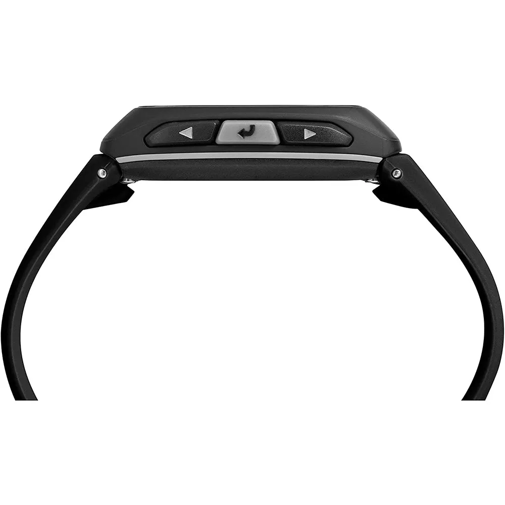 Timex Unisex Ironman GPS White Dial Black Silicone Strap Digital Quartz Watch - TW5M117