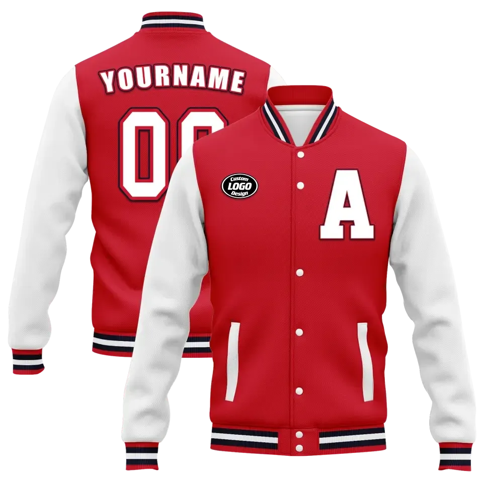 Unique Gift,Personalized Solid Color Jackets, Custom Waterproof and Windproof Jackets, Stitching Letters Warm Jackets