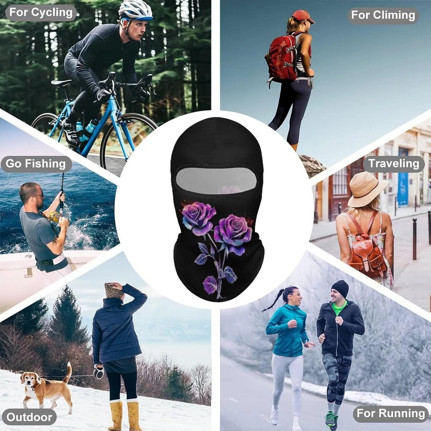 UV Sun Protection Balaclava for Golf, Hiking, Running, Cycling & Outdoor Sports