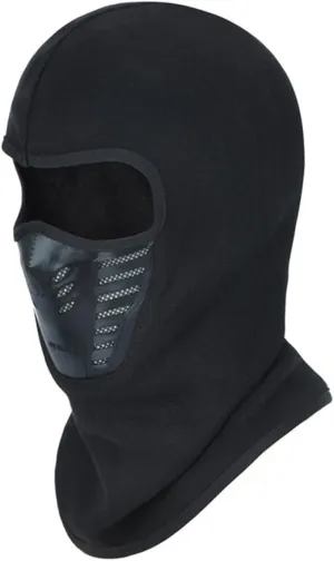 Warm Windproof Balaclava Hood for Outdoor Sports Mask Neck Warmer for Skiing Cycling Hunting and Running Black