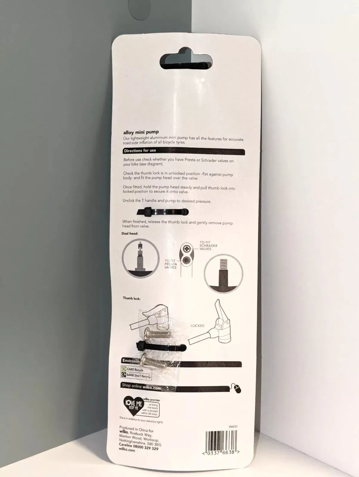 Wilko Alloy Mini Pump